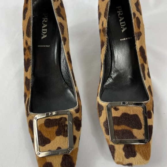 Prada Leopard Heels with pony hair - Picture 1 of 8